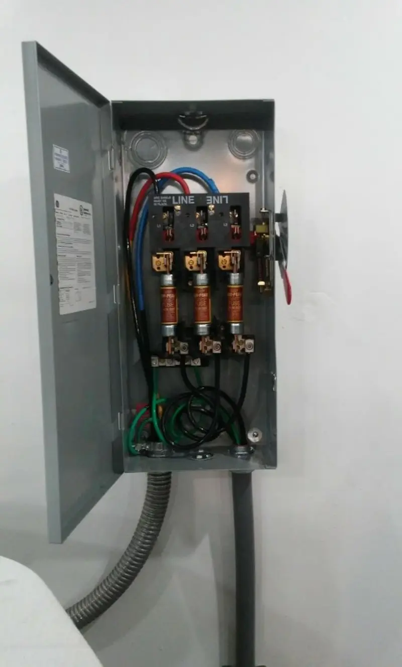 Three-phase disconnect switch installed for Electrical Wiring & Rewiring in Muncy Creek