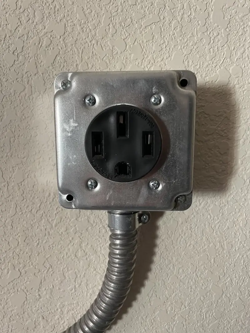 NEMA 14-50 outlet installed for Electrical Panel Upgrade in Muncy Creek